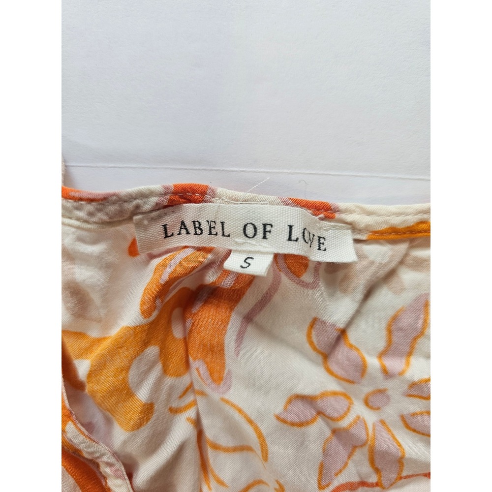 Label of Love Mini Dress Women S Orange Boho Coastal Shell Starfish - Picture 5 of 6